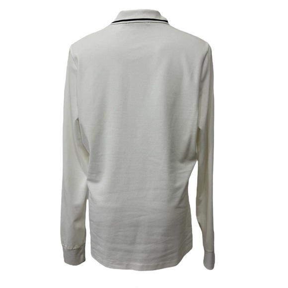 Polo Ralph Lauren Golf Tailored Fit L-S White w large Navy Blue Polo Size L - Picture 6 of 9